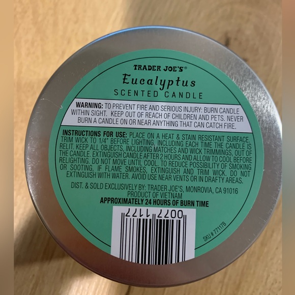 Brand new Trader Joe’s Eucalyptus Candle - Picture 3 of 5
